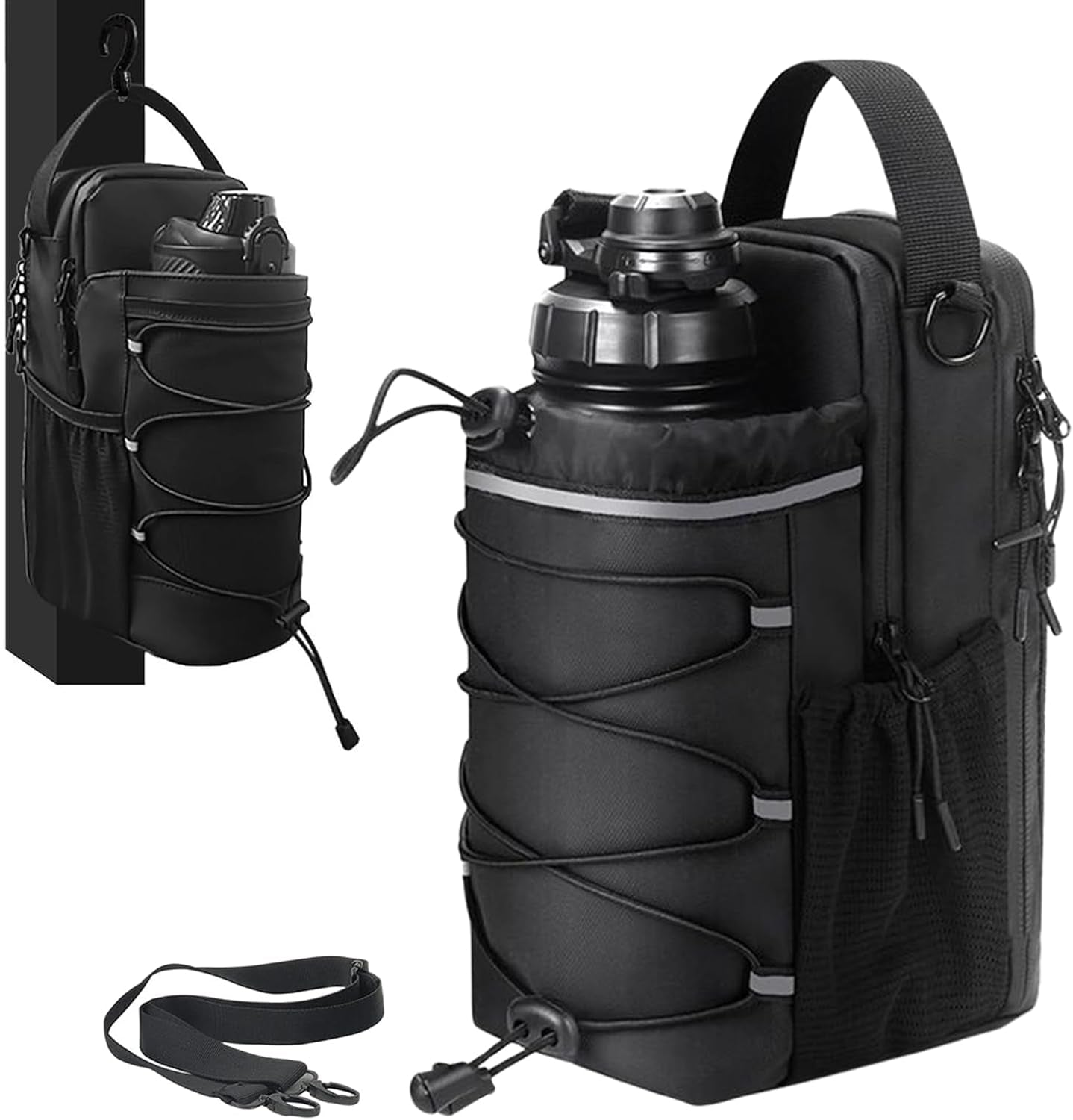 Magnetischer Turnbeutel – Magnetbeutel Für Wasserflaschen | Wasserflaschenhalter | Mehrzweck-Tasche Für Fitnessstudio, Reisen, Arbeit Und Sport | Hält Gegenstände Von Schmutzigen Böden Fern Mit