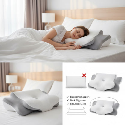 Athlyx SleepPro - Ergonomisches Memory-Foam-Kissen