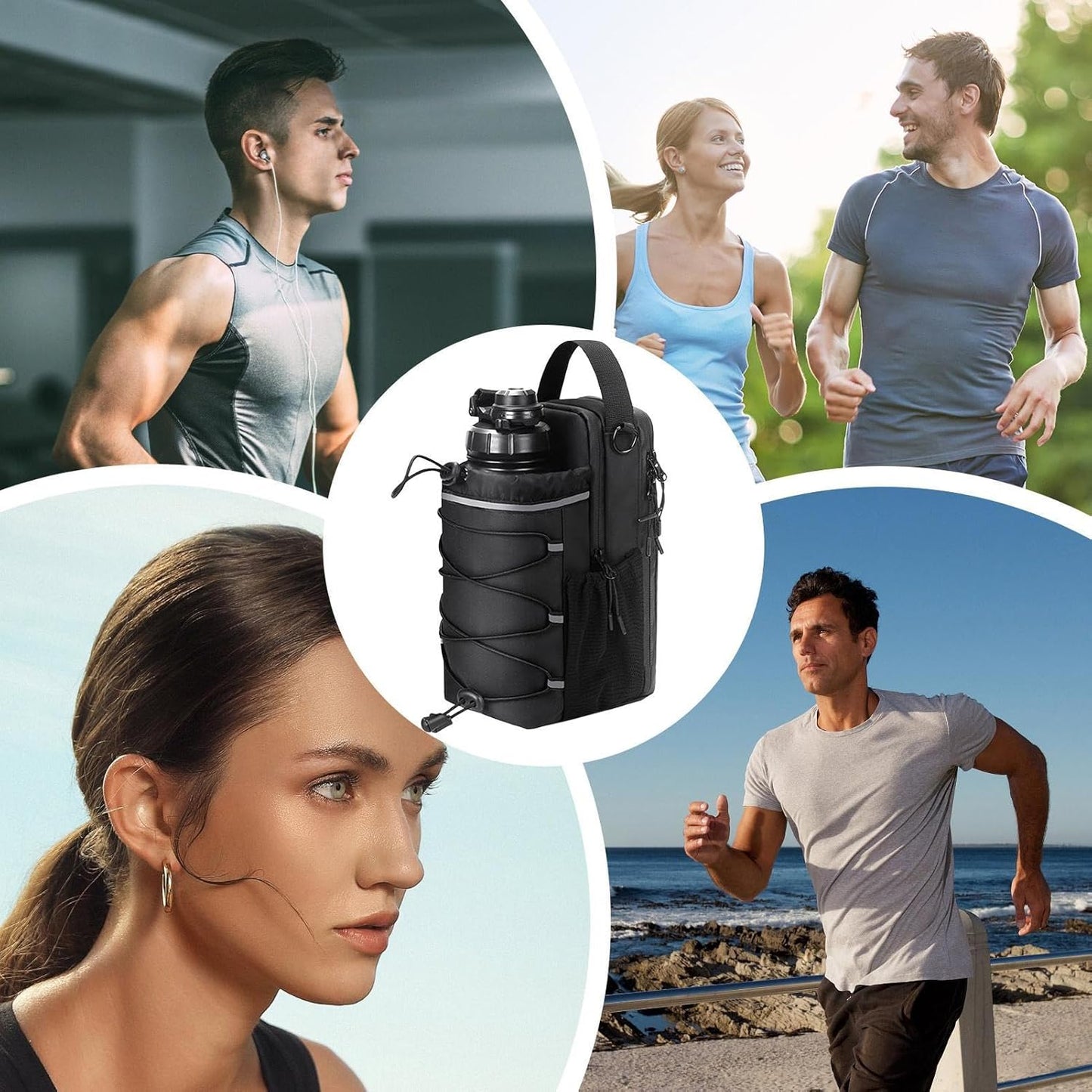 Magnetischer Turnbeutel – Magnetbeutel Für Wasserflaschen | Wasserflaschenhalter | Mehrzweck-Tasche Für Fitnessstudio, Reisen, Arbeit Und Sport | Hält Gegenstände Von Schmutzigen Böden Fern Mit